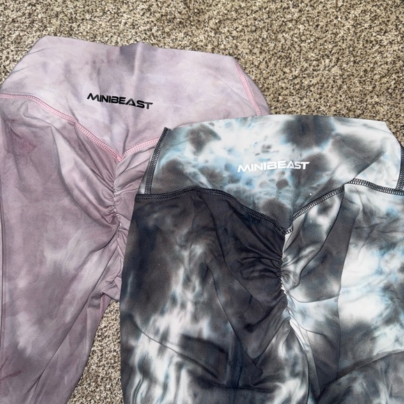 MINIBEAST Women's Tie-Dye Leggings - Purple and Gray - Picture 1 of 3